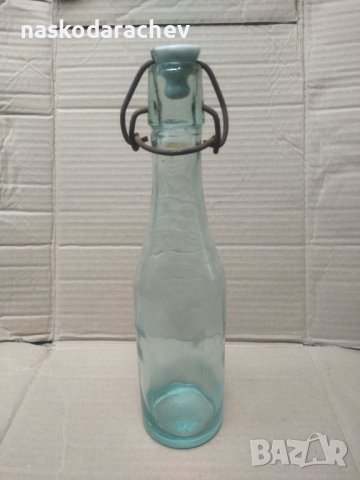 Ретро шише бутилка с керамична кокалена тапа, снимка 6 - Антикварни и старинни предмети - 42686334