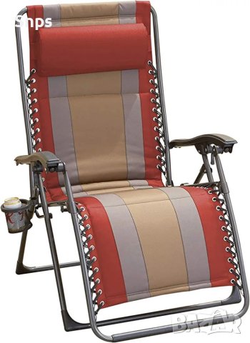 Сгъваем стол шезлонг с нулева гравитация- в два цвята, снимка 7 - Столове - 41064594