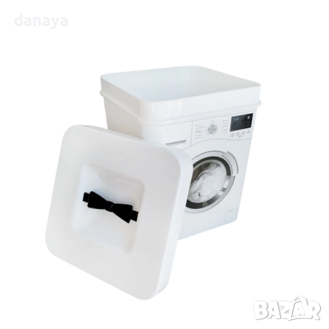 2529 Кутия за прах за пране с форма на пералня, 3 литра, снимка 5 - Кутии за съхранение - 34801120