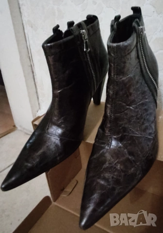 Италиански обувки и боти естествена кожа, снимка 3 - Дамски обувки на ток - 53068369