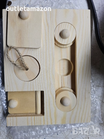 Дървена хранилка за хамстери, снимка 6 - Хамстери - 52429771