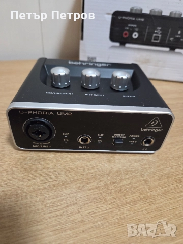 Behringer UM2 USB аудио интерфейс, черен, 48 kHz, 1 XLR комбиниран вход, 1 1/4" изход за слушалки , снимка 3 - Друга електроника - 52971658