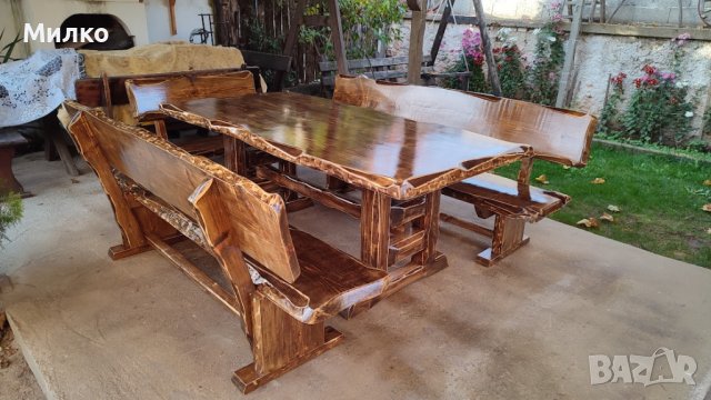 Масивна дървена маса, снимка 4 - Градински мебели, декорация  - 40849162