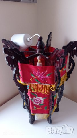 Китайски Фенер плат и дърво, снимка 5 - Антикварни и старинни предмети - 35979491