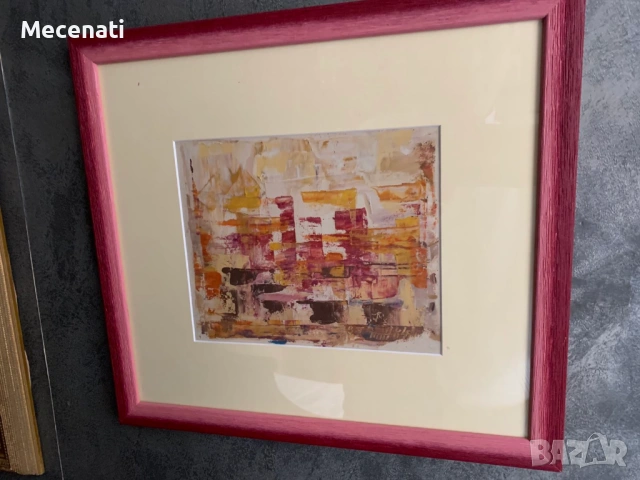 ТЕНЬО ЖЕЛЕВ (1923-2010) масло абстракт пейзаж, снимка 2 - Картини - 53100049