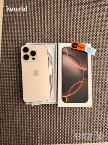 НОВ❗️iPhone 16 Pro ❗️Лизинг от 70лв/мес ❗️ Desert Titanium 128GB❗️ златен, снимка 1