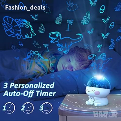 Нова нощна светлина проектор за деца Динозавър/3-7год./Детска стая декорация, снимка 5 - Други - 41551236