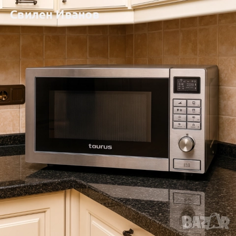 Микровълнова фурна за вграждане TAURUS ELBRUS, цифрова, 9 режима, 9 автоматични менюта, програмируем, снимка 3 - Микровълнови - 51506649