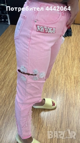 Бебешко розово дънки на Джофра, снимка 7 - Дънки - 51880452