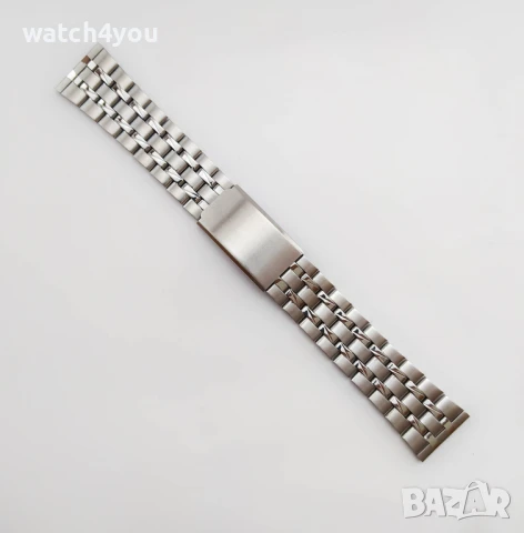 НОВА СТОМАНЕНА ВЕРИЖКА ЗА ЧАСОВНИК С НАКРАЙНИЦИ ЗАОБЛЕНИ ПЛАСТИНИ ЗА ЛЪГОВЕТЕ.ИЗВИТИ ВЕРИЖКИ, снимка 13 - Каишки за часовници - 28357407