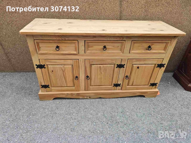 Контрабюфет с метален обков , снимка 2 - Бюфети - 52776158