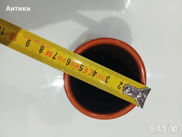 Ръчно изработена стара ваза с маркировка , снимка 3 - Декорация за дома - 52470818