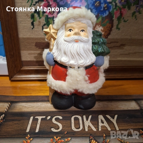 Керамична фигура-Дядо Коледа, снимка 5 - Коледни подаръци - 52480982