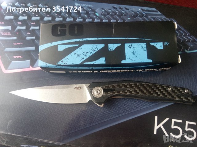 Нож ZT0707, дръжка G10 и карбон.