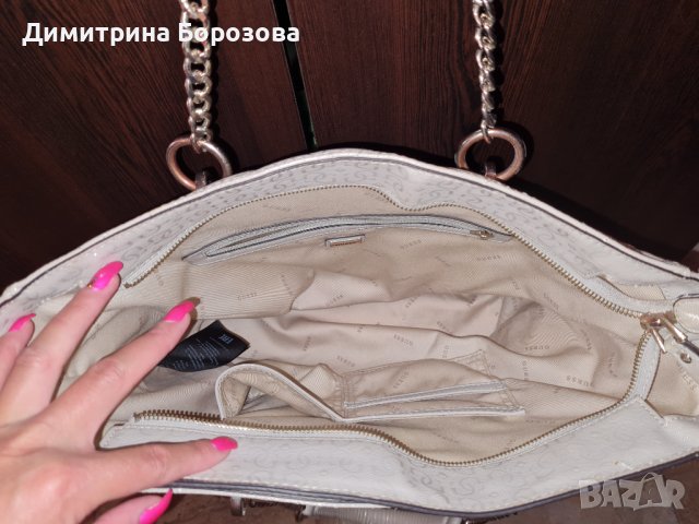 Бежова чанта Guess , снимка 3 - Чанти - 41081339