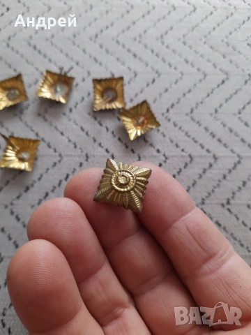 Стари ромбове за пагони, снимка 3 - Антикварни и старинни предмети - 53394866
