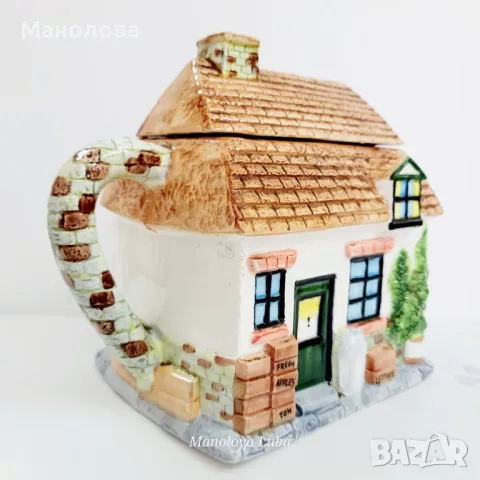 Ръчно рисуван фин керамичен чайник Annie Row, Greengrocer., снимка 6 - Колекции - 50090238