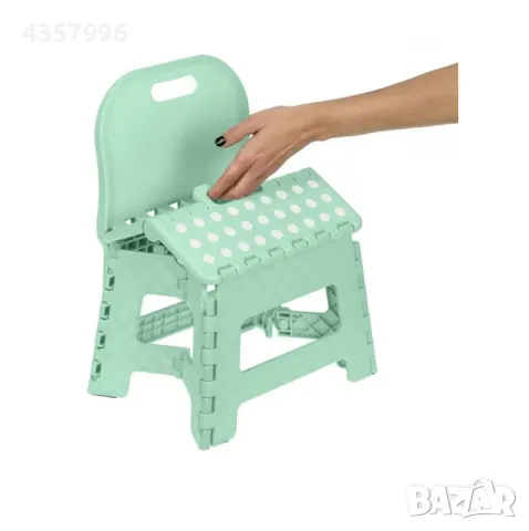 Сгъваемо столче - стъпало за деца, С дръжка, Зелен , снимка 2 - Столчета за хранене - 50084870