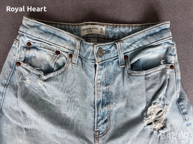 Дамски дънки Abercrombie & Fitch ~ High Rise | 26, снимка 5 - Дънки - 44600230