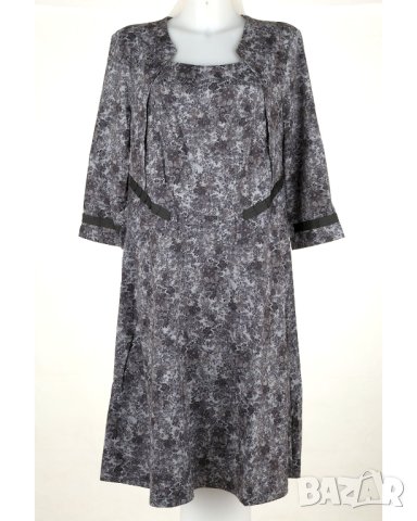 Тъмносива клоширана рокля Vito Fashion EU 46, снимка 2 - Рокли - 41885453