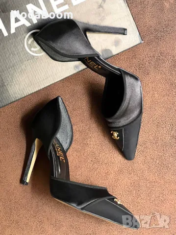 Ch🅰️nel дамски обувки на ток , снимка 2 - Дамски елегантни обувки - 48949715