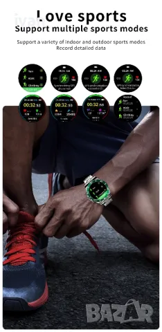 елегантен смарт часовник с блутут отговор , пулс метър, стоманен, водоустойчив, снимка 7 - Смарт часовници - 50219582
