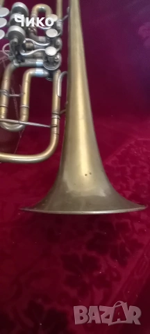 Английски тромпет с машинки, снимка 4 - Духови инструменти - 53711891