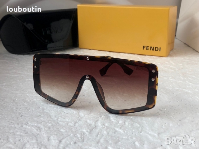 Fendi 2022 дамски слънчеви очила маска с лого, снимка 2 - Слънчеви и диоптрични очила - 36093033