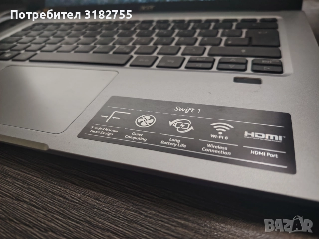 Acer Swift 1 Intel Pentium Silver N6000 4GB RAM, снимка 2 - Лаптопи за работа - 52897051