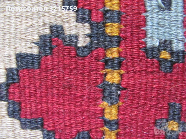 19 век ръчно тъкани килимчета, постелки, стъпки 40х34 см., снимка 6 - Антикварни и старинни предмети - 50929993