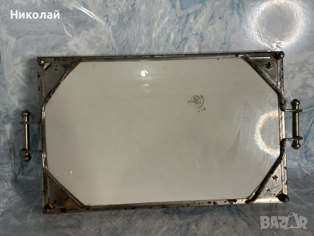 Стар порцеланов Чешки Поднос, снимка 6 - Антикварни и старинни предмети - 52310773