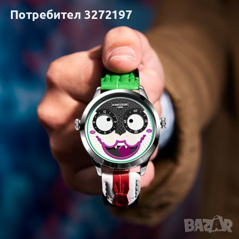 Дизайнерски,моден кварцов часовник - КЛОУН, снимка 1 - Дамски - 41548960