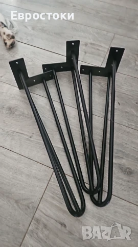 Мебелен крак тип паяк 40 см. Пакет от 3 броя. Черен, снимка 4 - Други - 50463153