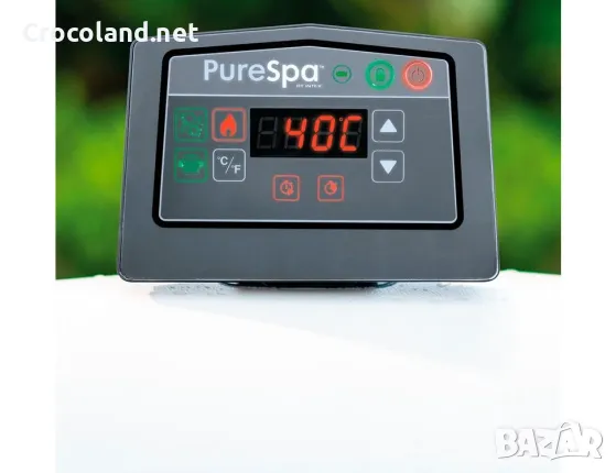 Надуваемо джакузи Intex PureSpa Deluxe, 6 места, 216 x 71 см, Fiber-Tech®, сив  Насладете се на лукс, снимка 4 - Басейни и аксесоари - 50083917