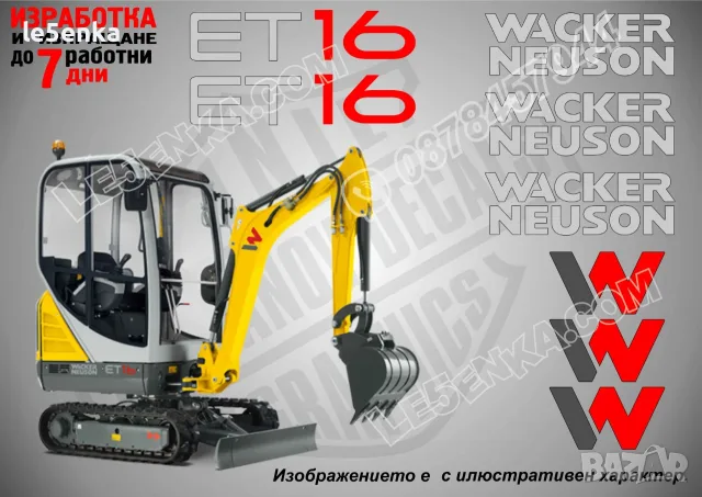 WACKER NEUSON строителна техника и механизация стикери, снимка 6 - Резервни части за машини - 24776934