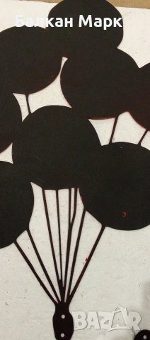 Метална фигура за стена – „Момиче с балони“-декорация, снимка 6 - Декорация за дома - 53248004