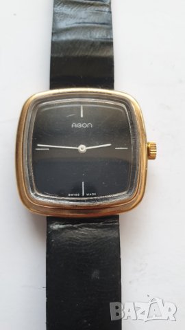 Механичен позлатен часовник Agon, снимка 1 - Антикварни и старинни предмети - 41856984