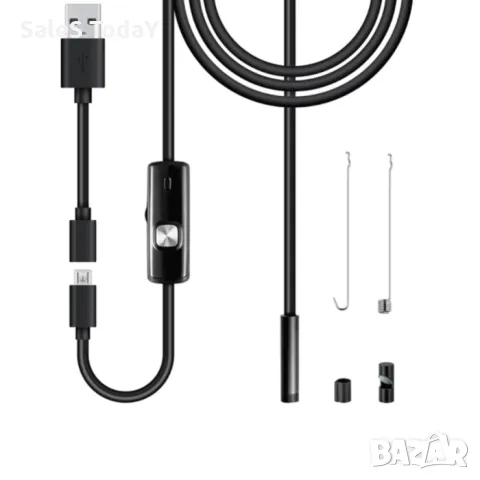 Ендоскопска камера за Android, 5 м. кабел, магнит, кука+ огледало, снимка 3 - Други - 49555521