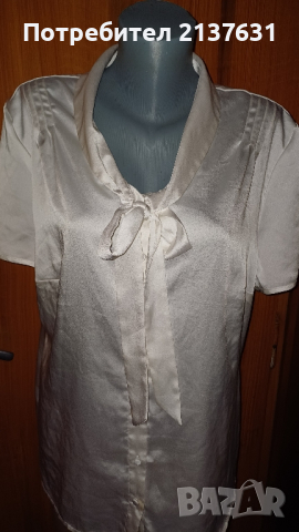 ДАМСКА бяла БЛУЗА  - Размер XL , снимка 1