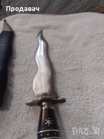 Стар гравиран нож INDIA, снимка 4 - Ножове - 52513031