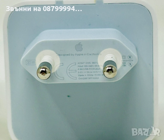   Оригинален адаптер DUAL USB C 35W Power Adapter Apple iPhone, снимка 3 - Оригинални зарядни - 51980054