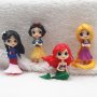 4бр фигурки 4 teile/satz Disney Princess  Ariel Rapunzel Mulan Anime, снимка 1