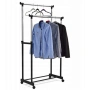 Двойна стойка за дрехи на колела – повече място и удобство у дома!, снимка 4