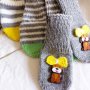 Ръчно изработени чорапки , снимка 1 - Бебешки чорапи - 41758155