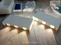 Комплект два броя акумулаторни стенни лампи с димируема светлина тъч бутон 3 цветни температури, снимка 3
