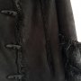 Черно велурено зимно палто 48 размер, снимка 2