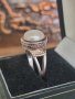 Стар сребърен пръстен 925 проба с перла , снимка 2