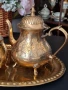 Месингов сервиз за кафе/чай – ръчно гравиран., снимка 7