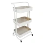 Метална количка на три нива, Бял, 44x36x82см., снимка 1