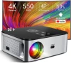 НОВ, ПРОВЕРЕН HORLAT Проектор с 300", 4K, 25000 лумена, оригинален 1080P WiFi Bluetooth проектор..., снимка 1